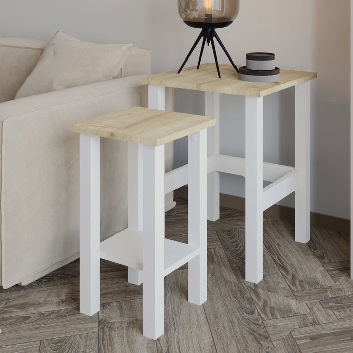 Hanah Home Gina 2 - Blanco, Roble Zafiro